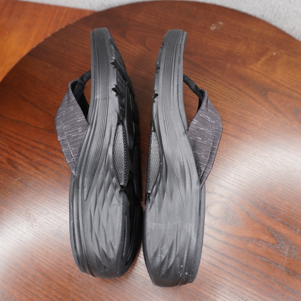 Skechers Sandals Women's Size 10 Black Thong Flip Flop Walking Cushioning 140502 - Picture 6 of 16